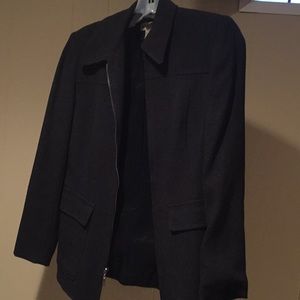 Ann Taylor charcoal grey 2P zip jacket